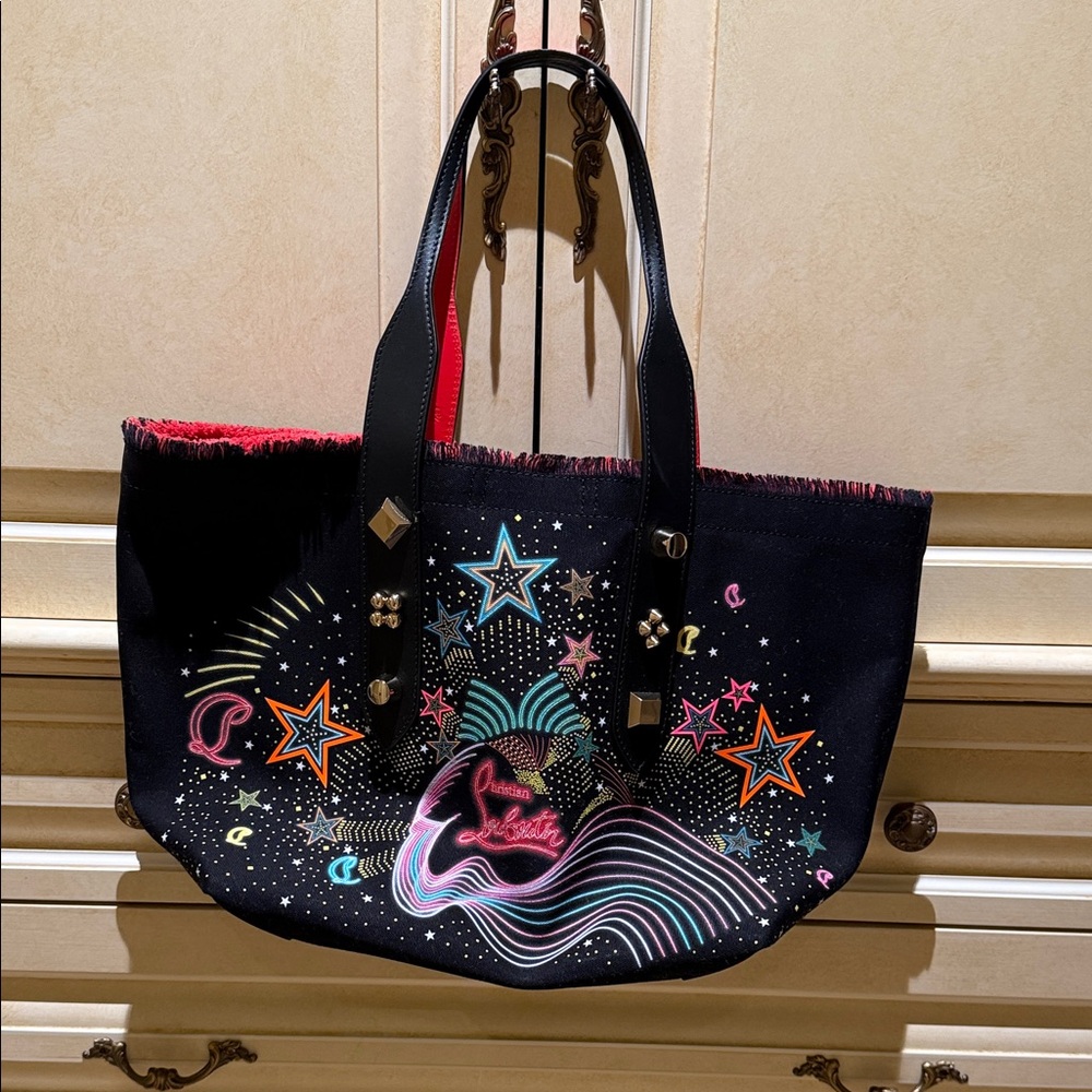 Like New Christian Louboutin Starry Tote Handbag Medium